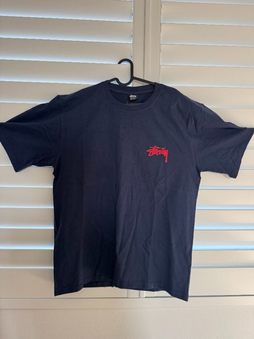 Stussy Basic Logo T-Shirt Navy Blue XL